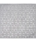 Talaia Neutral Geometric Light Gray 5' Square Indoor/Outdoor Area Rug