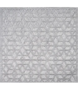 Jonathany Ibiza IBZ102C Light Gray Area Rug 5 ft. 3 in. X 5 ft. 3 in. Square