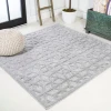 Jonathany Ibiza IBZ102C Light Gray Area Rug 5 ft. 3 in. X 5 ft. 3 in. Square