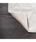 Talaia Neutral Geometric Ivory 2 ft. x 8 ft. Indoor/Outdoor Runner Rug