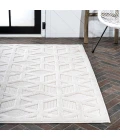 Talaia Neutral Geometric Ivory 3 ft. x 5 ft. Indoor/Outdoor Area Rug