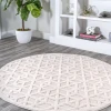 Jonathany Ibiza IBZ102D Ivory Area Rug 5 ft. 3 in. X 5 ft. 3 in. Round