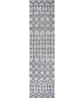 Peralta Moroccan Diamond Dark Gray 2 ft. x 8 ft. Indoor/Outdoor Runner Rug