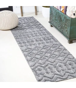 Jonathany Ibiza IBZ103A Dark Gray Area Rug 2 ft. 2 in. X 8 ft. Runner
