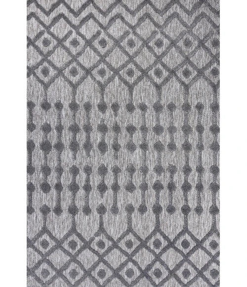 Peralta Moroccan Diamond Dark Gray 3 ft. x 5 ft. Indoor/Outdoor Area Rug