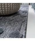 Peralta Moroccan Diamond Dark Gray 2 ft. x 8 ft. Indoor/Outdoor Runner Rug