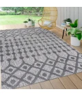 Peralta Moroccan Diamond Dark Gray 3 ft. x 5 ft. Indoor/Outdoor Area Rug