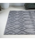 Peralta Moroccan Diamond Dark Gray 3 ft. x 5 ft. Indoor/Outdoor Area Rug