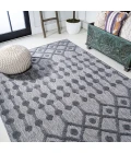 Peralta Moroccan Diamond Dark Gray 3 ft. x 5 ft. Indoor/Outdoor Area Rug