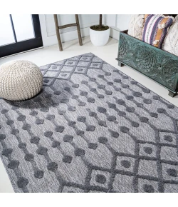 Jonathany Ibiza IBZ103A Dark Gray Area Rug 3 ft. 1 in. X 5 ft. Rectangle