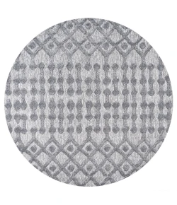 Jonathany Ibiza IBZ103A Dark Gray Area Rug 5 ft. 3 in. X 5 ft. 3 in. Round