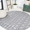 Jonathany Ibiza IBZ103A Dark Gray Area Rug 5 ft. 3 in. X 5 ft. 3 in. Round