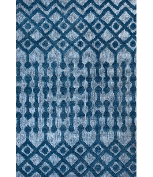 Peralta Moroccan Diamond Navy 3 ft. x 5 ft. Indoor/Outdoor Area Rug