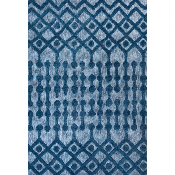 Peralta Moroccan Diamond Navy 8 ft. x 10 ft. Indoor/Outdoor Area Rug