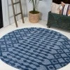 Jonathany Ibiza IBZ103B Navy Area Rug 5 ft. 3 in. X 5 ft. 3 in. Round