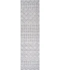 Peralta Moroccan Diamond Light Gray 2 ft. x 8 ft. Indoor/Outdoor Runner Rug