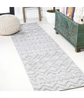 Peralta Moroccan Diamond Light Gray 2 ft. x 8 ft. Indoor/Outdoor Runner Rug
