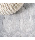 Peralta Moroccan Diamond Light Gray 5' Round Indoor/Outdoor Area Rug