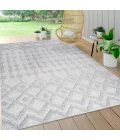 Peralta Moroccan Diamond Light Gray 3 ft. x 5 ft. Indoor/Outdoor Area Rug