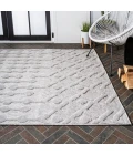 Peralta Moroccan Diamond Light Gray 3 ft. x 5 ft. Indoor/Outdoor Area Rug
