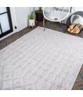 Peralta Moroccan Diamond Light Gray 3 ft. x 5 ft. Indoor/Outdoor Area Rug