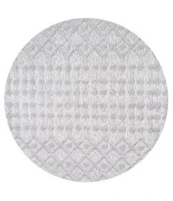 Jonathany Ibiza IBZ103C Light Gray Area Rug 5 ft. 3 in. X 5 ft. 3 in. Round
