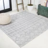 Jonathany Ibiza IBZ103C Light Gray Area Rug 5 ft. 3 in. X 5 ft. 3 in. Square
