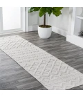 Peralta Moroccan Diamond Ivory 2 ft. x 8 ft. Indoor/Outdoor Runner Rug