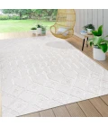 Peralta Moroccan Diamond Ivory 3 ft. x 5 ft. Indoor/Outdoor Area Rug