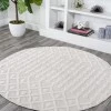 Jonathany Ibiza IBZ103D Ivory Area Rug 5 ft. 3 in. X 5 ft. 3 in. Round