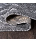 Portmany Neutral Diamond Trellis Dark Gray 5' Square Indoor/Outdoor Area Rug