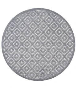 Jonathany Ibiza IBZ104A Dark Gray Area Rug 5 ft. 3 in. X 5 ft. 3 in. Round