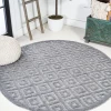 Jonathany Ibiza IBZ104A Dark Gray Area Rug 5 ft. 3 in. X 5 ft. 3 in. Round