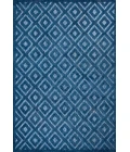 Portmany Neutral Diamond Trellis Navy 4 ft. x 6 ft. Indoor/Outdoor Area Rug