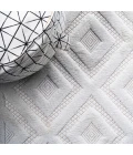 Portmany Neutral Diamond Trellis Ivory 2 ft. x 8 ft. Indoor/Outdoor Runner Rug