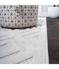 Portmany Neutral Diamond Trellis Ivory 2 ft. x 8 ft. Indoor/Outdoor Runner Rug