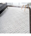 Portmany Neutral Diamond Trellis Ivory 5 ft. x 8 ft. Indoor/Outdoor Area Rug