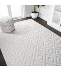 Portmany Neutral Diamond Trellis Ivory 5 ft. x 8 ft. Indoor/Outdoor Area Rug