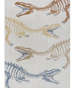 Jonathany Kids Washable KDW103A Cream/Multi Area Rug 2 ft. 11 in. X 4 ft. 11 in. Rectangle