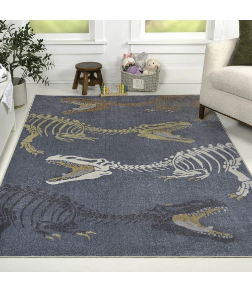 Jonathan Y KIDS WASHABLE Blue KDW103B-4 2ft.-11in. X 4ft.-11in. Rect. Rug