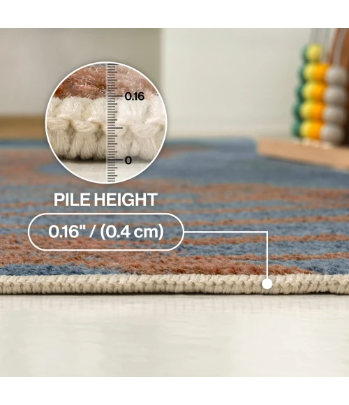 Jonathan Y KIDS WASHABLE Blue KDW103B-4 2ft.-11in. X 4ft.-11in. Rect. Rug