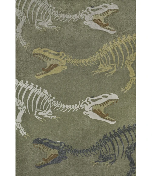 Jonathan Y KIDS WASHABLE Green KDW103C-5 4ft. X 6ft. Rect. Rug