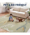 Jonathan Y KIDS WASHABLE Green KDW103C-5 4ft. X 6ft. Rect. Rug