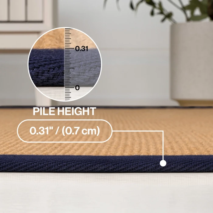 Jonathan Y KEATON CUSTOM JUTE Blue KTN100C 3ft. X 5ft. Rect. Rug