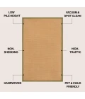 Jonathan Y KEATON CUSTOM JUTE Green KTN100E 5ft. X 8ft. Rect. Rug