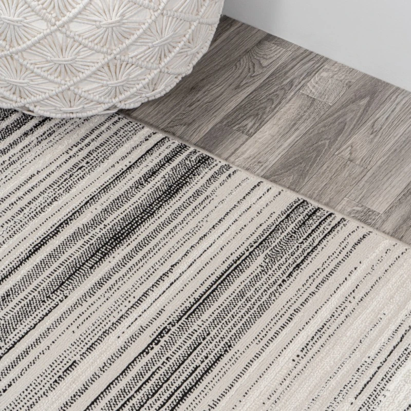 Austin Gradient Striped Gray/Black 2 ft. x 8 ft. Runner Rug
