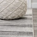 Austin Gradient Striped Gray/Black 2 ft. x 8 ft. Runner Rug