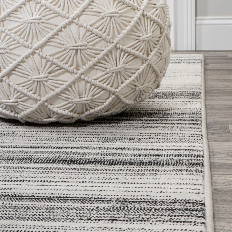 Austin Gradient Striped Gray/Black 2 ft. x 8 ft. Runner Rug