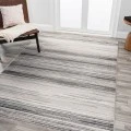 Austin Gradient Striped Gray/Black 4 ft. x 6 ft. Area Rug