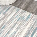 Speer Abstract Linear Stripe Gray/Blue 5 ft. x 8 ft. Area Rug
